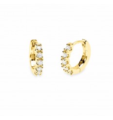 Arracades aro Mabina 564014 plata daurada diamants lab-grown 0,027 ct