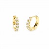 Pendientes aro Mabina 564014 plata dorada diamantes lab-grown 0,027 ct