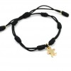Pulsera Plata Nudos negra Inson niño Dorado IN02BR702