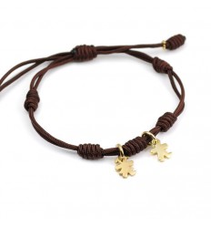 Pulsera Plata Nudos marron Inson-Insona niño niña dorados INS03BR703
