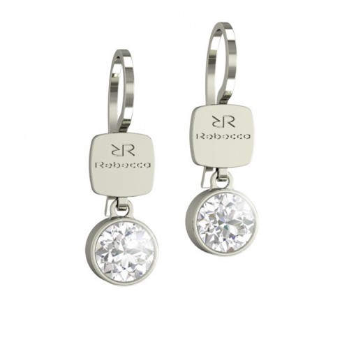 Candy Rebecca Black Rhodium Earrings Swarovski stone BCNOBB15