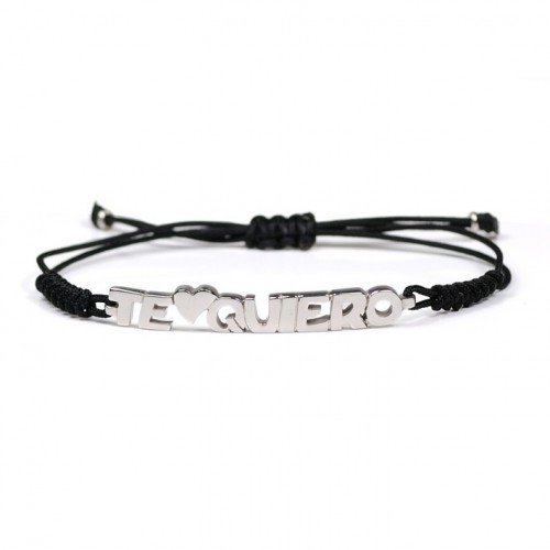 Te Quiero Knots Silver Bracelet black LOVE002BR502