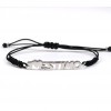 Silver Bracelet T'estimo black knots LOVE001BR502