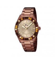 Watch Lotus Plated Women Trendy chocolate brown.15894/1