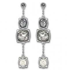 Rosette Swarovski Earrings Dark. Fashion Jewelry. 5028899