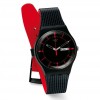 Reloj Swatch Gaet color negro con calendario y semanario. SUOB714