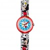Rellotge Flik Flak Disney 's Mickey Mouse en color vermell i corretja tèxtil. FLNP009
