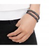 Polsera Swarovski Stardust negre doble amb tancament xapat en or 38 cm. 5102560 