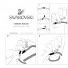 Polsera Swarovski Stardust negre doble amb tancament xapat en or 38 cm. 5102560 