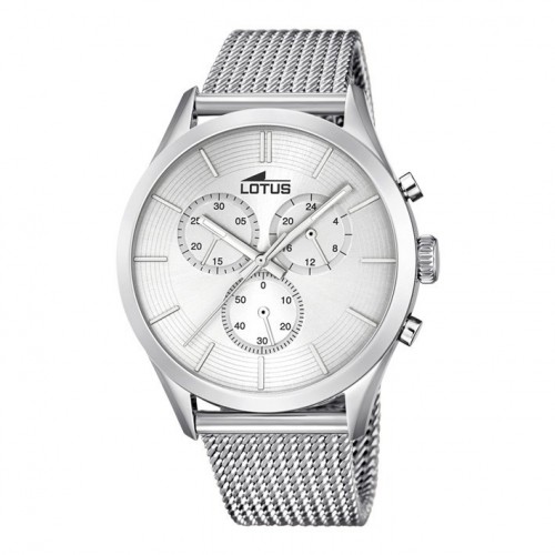 Reloj Lotus minimalist esfera plateada 45mm cronógrafo 18117/1