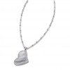 Lotus Style pendant heart mother of pearl stainless steel. LS1670-1 / 1