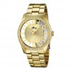 Lotus Watch Trendy transparent yellow gold plated bracelet. 18127/1