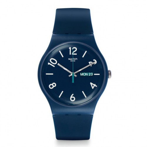 Swatch Backup Blue, blue with weekly calendar. SUON705