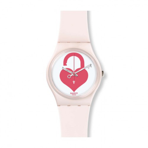 Rellotge Swatch sant valentí Unlock My Heart en color blanc. GZ292