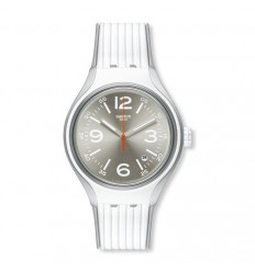 Go Dance Irony Xlite reloj Swatch aluminio silicona color blanco YES4005