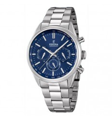 Reloj hombre Festina F16820/2 cronógrafo azul brazalete acero inoxidable