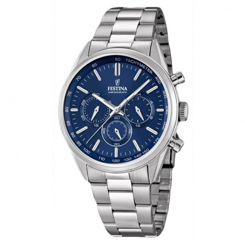 Reloj hombre Festina F16820/2 cronógrafo azul brazalete acero inoxidable