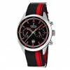 Festina watch F16827/4 chronograph man black and red textile belt
