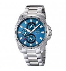 Multifunction Watch Festina Men's F16662/2 color blue stainless steel