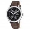 F16573 / 4 Festina man stainless steel brown leather strap black dial