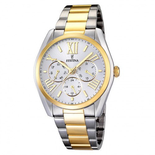 Multifunction festina watch F16751/1 yellow gold plated stainless steel
