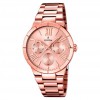 Festina watch women rose gold plated stainless steel F16718/2
