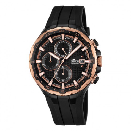 Reloj Lotus hombre 18188/1 tratamiento IP negro correa caucho