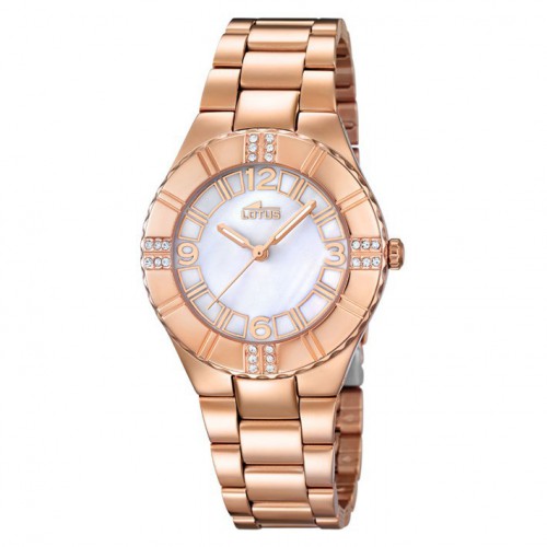  Lotus Trendy woman in pink gold plated 15908/1 mother of pearl dial diameter 34.50 mm