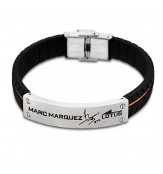  Polsera Lotus Style Marc Marquez LS1681-2/1 cautxú negre detall taronja