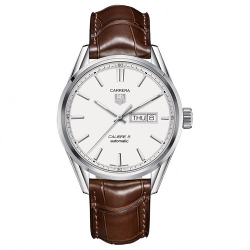 Tag heuer Carrera automático day-date WAR201B.FC6291 correa piel marrón