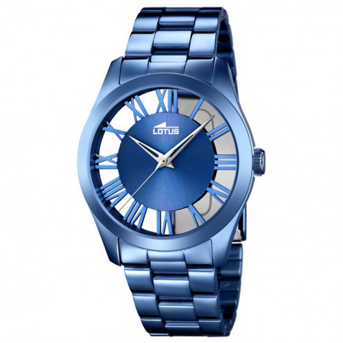 Rellotge blau Lotus col·lecció 18252/1 Trendy fons transparent diàmetre 38 mm
