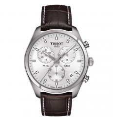 Tissot PRS 100 quartz chronograph watch T1014171603100 leather strap