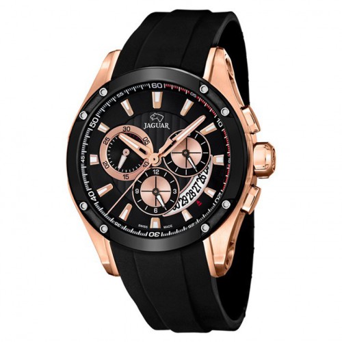 Special Edition rellotge Jaguar xapat or rosa esfera negra J691/1