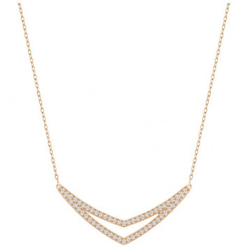  Alpha Medium Swarovski necklace 5210287 rose gold metal bath