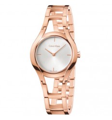 Calvin Klein Class with treatment rose gold silver dial K6R23626