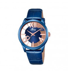 Reloj Lotus Trendy transparente acero inoxidable caja azul 18307/1