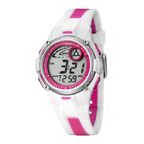Rellotge blanc i rosa digital Calipso per nena o dona K5558/2
