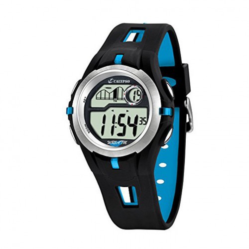Rellotge Calypso home digital K5511/2 cautxú color negre i blau