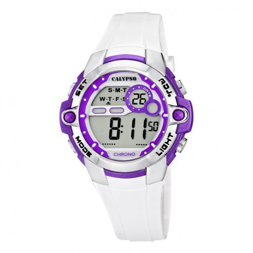 Rellotge Calypso color blanc digital corretja de cautxú blanc K5617/3