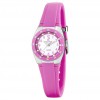 Reloj Calypso con números arabes correa de caucho color rosa K6043/C