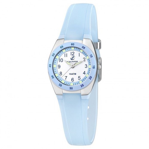 Calypso watch rubber strap blue K6043/D with Arabic numerals