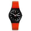 Reloj Red Grin de Swatch GB754 color negro con números correa silicona