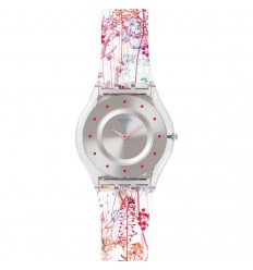 Jardin Fleuri Swatch watch with multicolor silicone strap SFE102