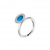 LP1702-3/5 Together Lotus Silver ring collection aquamarine zirconite