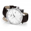 Tissot T-Tradition leather strap white dial T0636101603700