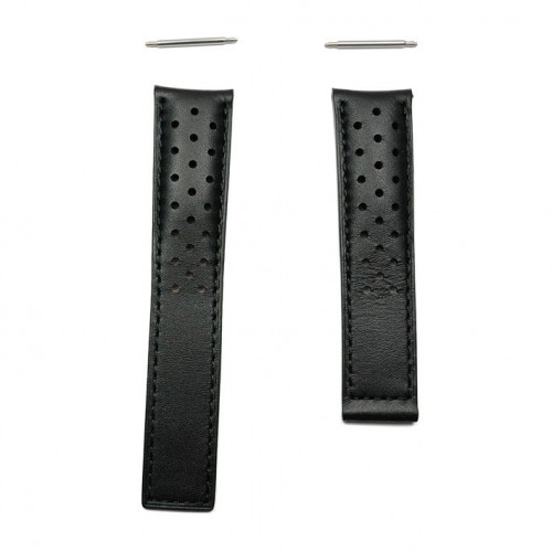Corretja pell negra perforada rellotge TAG Heuer Carrera FC6205 20mm
