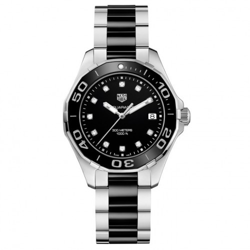 Reloj Aquaracer cerámica negra y diamantes Tag Heuer WAY131C.BA0913