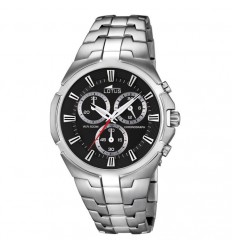 Lotus chronograph watch stainless steel bracelet 10121/3 black dial