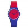Blue Loop GS148 Swatch watch blue and red diameter 34 mm