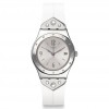Swatch Irony Scintillating stainless steel white silicone strap YLS450